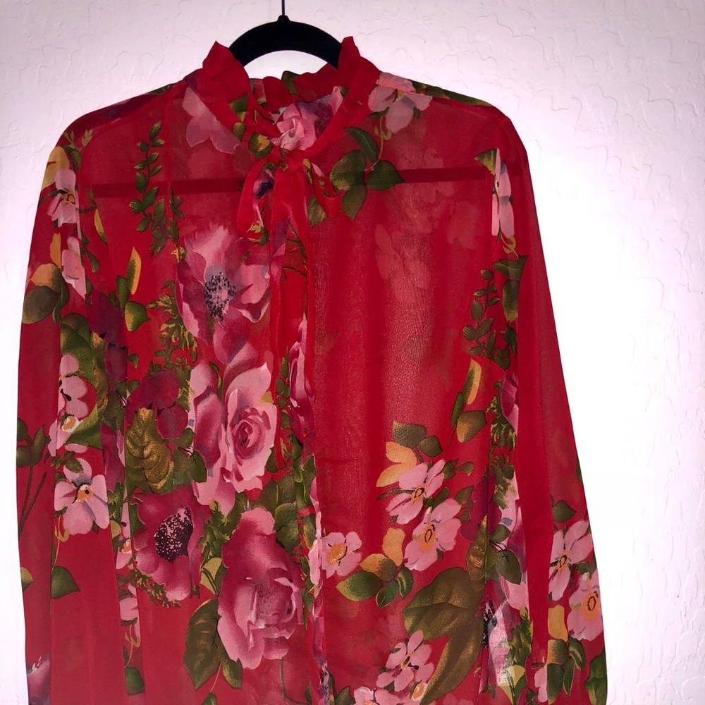 ASOS bow tie billow blouse